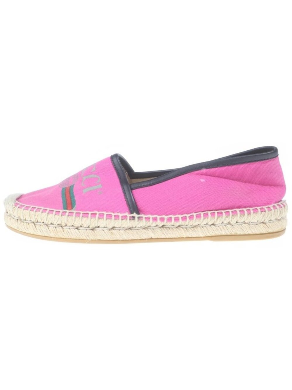 Gucci Logo Espadrille Slip on Shoes Pink